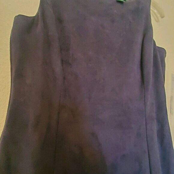 Lauren by Ralph Lauren Velvet Sheath Dress Womens Sz 4 Navy Blue Sleeveless New - Picture 9 of 16